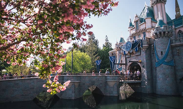 The entrance of Disneyland California