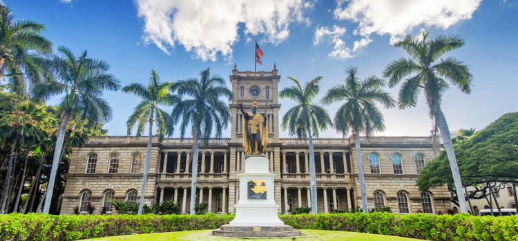 Iolani Palace in Honolulu, Hawaii