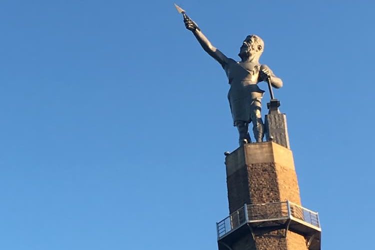 Vulcan statue overlooking Birmingham